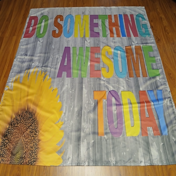 Do Something Awesome Today Wall Tapestry Sunflower 60X80 - Picture 2 of 9
